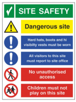 Site Safety Sign 400 x 300mm